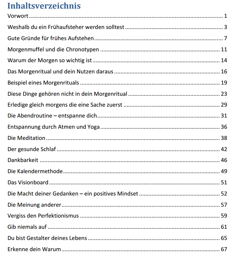 Früh aufstehen Ratgeber